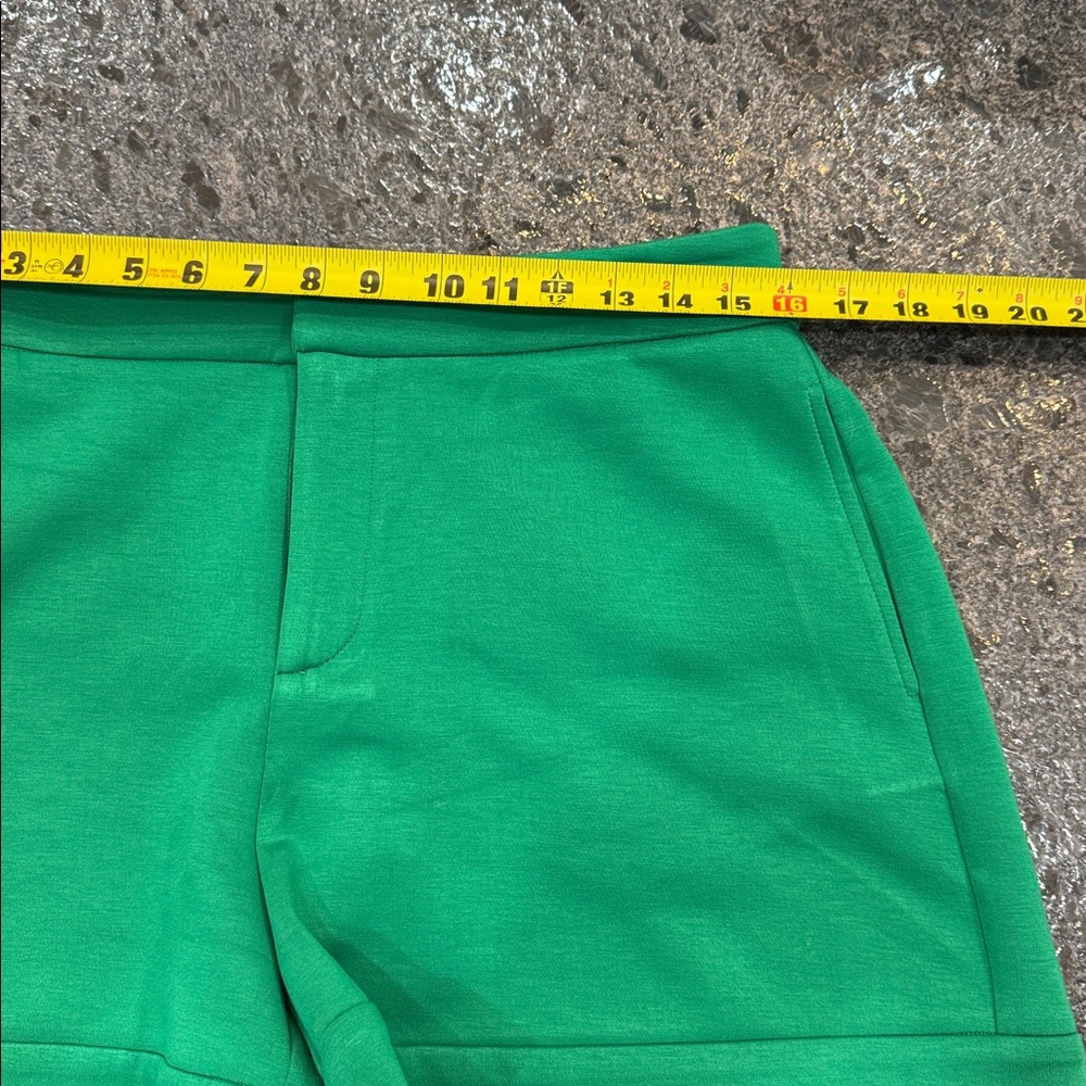 SSYS The Label Emerald Green High Waist Tailored Shorts XL Cuffed Hem Statement - Picture 3 of 4